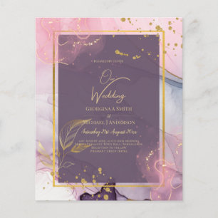 Prospectus 11,4 Cm X 14,2 Cm LeahG® Lavender INK Mauve Purple Mariage or