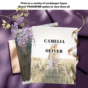 Prospectus 11,4 Cm X 14,2 Cm LeahG Rustic WISTERIA Dentelle Floral Wedding INVI