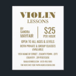 Prospectus 11,4 Cm X 14,2 Cm Leçons élégantes de violon publicitaire<br><div class="desc">Stylisme Leçons De Violon Annonce Des Flyers Par Le Magasin Carte de visite.</div>