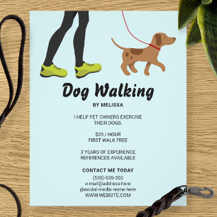 Prospectus 11,4 Cm X 14,2 Cm Legs And A Cute Brown Dog - Dog Walking Business