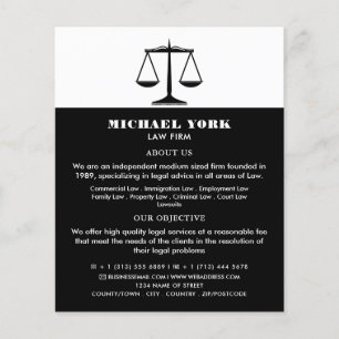 Prospectus 11,4 Cm X 14,2 Cm Les échelles de la justice, services juridiques Pu