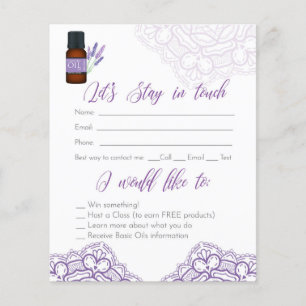 Prospectus 11,4 Cm X 14,2 Cm Let's stay in touch Essential oils consultant