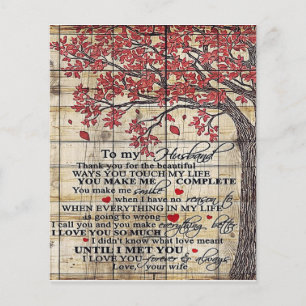 Prospectus 11,4 Cm X 14,2 Cm Lettre À Mon Mari, Nouveau Cadeau À Domicile