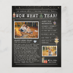 Prospectus 11,4 Cm X 14,2 Cm Lettre de révision Année  Flyer de Noël familial