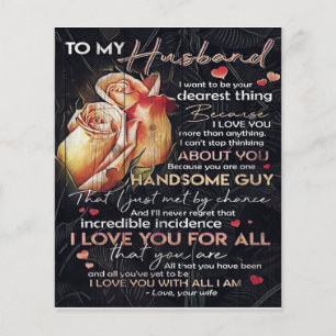 Prospectus 11,4 Cm X 14,2 Cm Lettre mignonne pour mari Décoration familiale