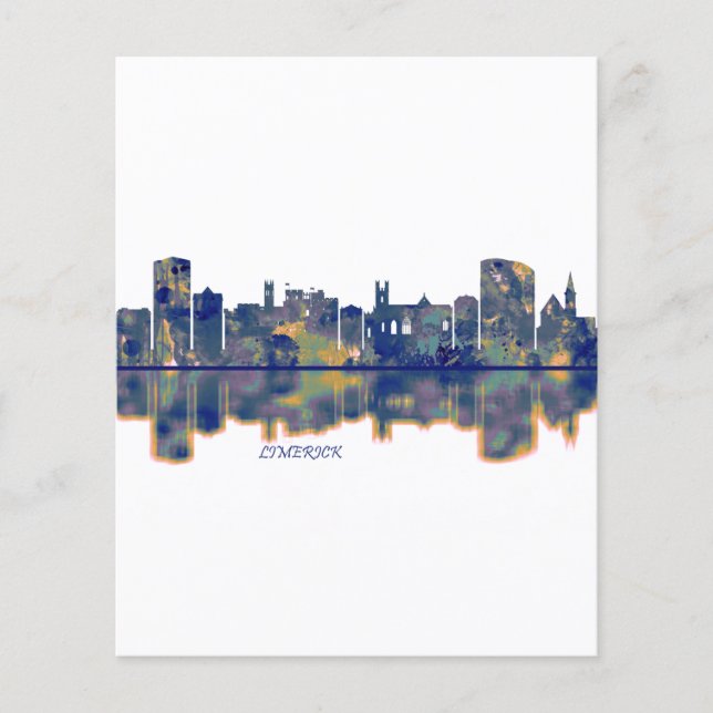 Prospectus 11,4 Cm X 14,2 Cm Limerick Skyline (Devant)
