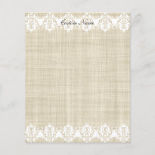 Prospectus 11,4 Cm X 14,2 Cm Linge sur mesure & Dentelle Joli Flyer