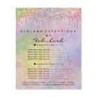 Liste de prix du salon holographique de maquillage