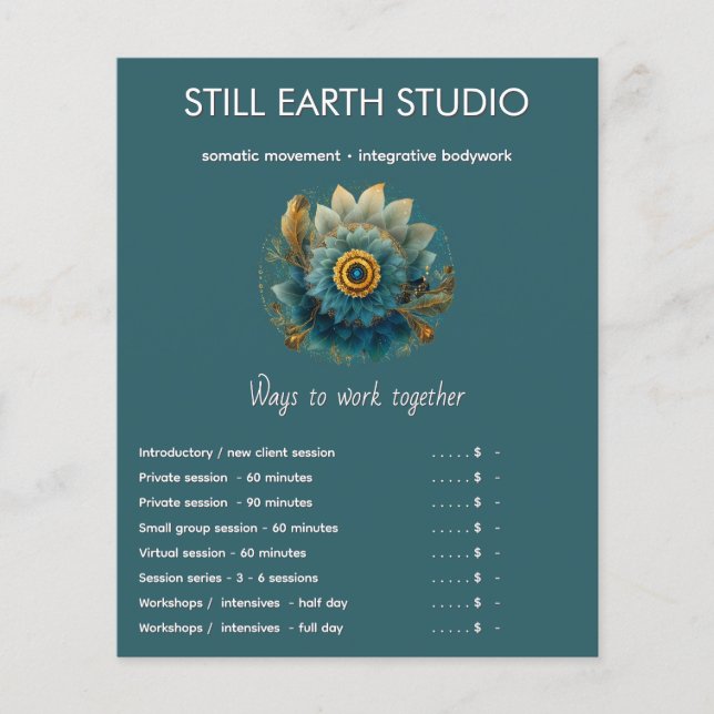 Prospectus 11,4 Cm X 14,2 Cm Living Field | Mandala (Devant)