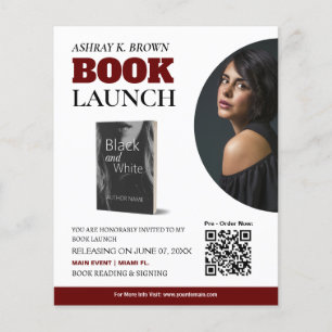 Prospectus 11,4 Cm X 14,2 Cm Livre Lancement Dépliant modifiable