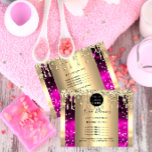 Prospectus 11,4 Cm X 14,2 Cm Logo Beauty Maquillage Nails Liste de prix Or Rose<br><div class="desc">florenceK collection de salon de beauté de luxe</div>