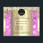 Prospectus 11,4 Cm X 14,2 Cm Logo Beauty Maquillage Nails Liste des prix Gold P<br><div class="desc">florenceK collection de salon de beauté de luxe</div>