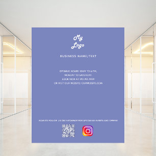 Prospectus 11,4 Cm X 14,2 Cm Logo commercial bleu Dusty qr code instagram