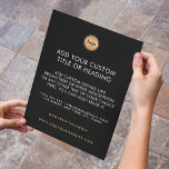 Prospectus 11,4 Cm X 14,2 Cm Logo d'affaires personnalisé Black & Gold Médias s<br><div class="desc">Ce flyer moderne et minimaliste répondrait parfaitement à vos besoins professionnels et promotionnels. Ajoutez facilement vos propres détails en cliquant sur l'option "personnaliser".</div>
