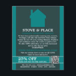 Prospectus 11,4 Cm X 14,2 Cm Logo de la maison, service de balayage de Chimney<br><div class="desc">Logo de la maison,  Service de balayage de Chimney Circulaire publicitaire par The Carte de visite Store.</div>