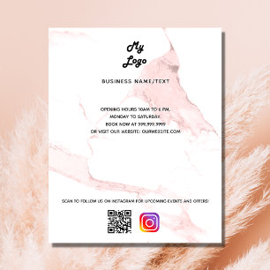 Prospectus 11,4 Cm X 14,2 Cm Logo de l'entreprise code qr instagram texte perso