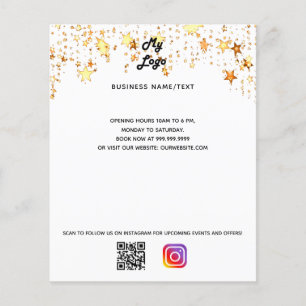 Prospectus 11,4 Cm X 14,2 Cm Logo de l'entreprise code qr instagram texte perso