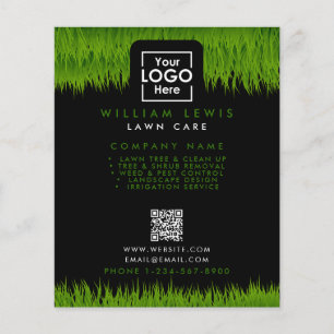 Prospectus 11,4 Cm X 14,2 Cm Logo de l'entreprise d'entretien de pelouse Paysag