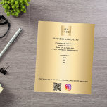 Prospectus 11,4 Cm X 14,2 Cm Logo de l'entreprise or photo code qr instagram<br><div class="desc">Un arrière - plan à l'allure d'or. Personnalisez et ajoutez votre logo,  nom,  adresse,  votre texte,  votre propre code QR à votre compte instagram. Retour : ajoutez une photo et plus de texte.</div>