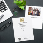 Prospectus 11,4 Cm X 14,2 Cm Logo de l'entreprise photo code qr<br><div class="desc">Fond blanc. Personnalisez et ajoutez votre logo,  votre nom,  votre adresse,  votre texte,  votre propre code QR. Retour : ajoutez une photo et plus de texte.</div>
