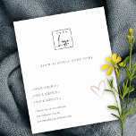 Prospectus 11,4 Cm X 14,2 Cm Logo de service commercial minimal pour le coeur r<br><div class="desc">Pour toute autre personnalisation ou tout autre élément correspondant,  n'hésitez pas à me contacter à l'adresse yellowfebstudio@gmail.com</div>