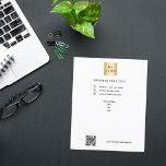 Prospectus 11,4 Cm X 14,2 Cm Logo d'entreprise code qr texte personnalisé<br><div class="desc">Fond blanc. Personnalisez et ajoutez votre logo,  votre nom,  votre adresse,  votre texte,  votre propre code QR. Vous pouvez également ajouter du texte au verso.</div>