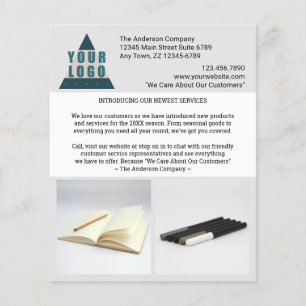 Prospectus 11,4 Cm X 14,2 Cm Logo d'entreprise Créez votre propre marketing 2 p