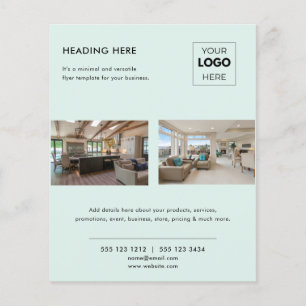 Prospectus 11,4 Cm X 14,2 Cm Logo d'entreprise immobilier promotionnel moderne