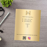 Prospectus 11,4 Cm X 14,2 Cm Logo d'entreprise or code qr instagram texte perso<br><div class="desc">Un arrière - plan à l'allure d'or. Personnalisez et ajoutez votre logo,  nom,  adresse,  votre texte,  votre propre code QR à votre compte instagram. Vous pouvez également ajouter du texte au verso.</div>