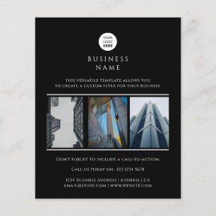 Prospectus 11,4 Cm X 14,2 Cm Logo d'entreprise photo minimaliste promotionnel n