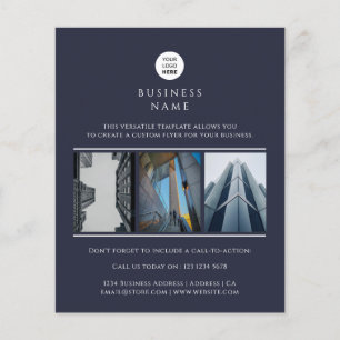 Prospectus 11,4 Cm X 14,2 Cm Logo d'entreprise photo personnalisée minimaliste 