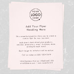 Prospectus 11,4 Cm X 14,2 Cm Logo d'entreprise | Publicité minimaliste rose pâl<br><div class="desc">Un simple modèle de prospectus d'entreprise rose pâle dans un style minimaliste moderne qui peut être facilement mis à jour avec le logo de votre entreprise, les coordonnées et le texte personnalisé du prospectus. La solution idéale pour toute entreprise d'inclure des détails sur vos produits, services, promotions, prix d'événement et...</div>