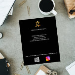 Prospectus 11,4 Cm X 14,2 Cm Logo d'entreprise qr code instagram noir<br><div class="desc">Un arrière - plan noir. Personnalisez et ajoutez votre logo,  nom,  adresse,  votre texte,  votre propre code QR à votre compte instagram.</div>