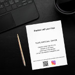 Prospectus 11,4 Cm X 14,2 Cm Logo d'entreprise qr code instagram promotion<br><div class="desc">Vous pouvez ajouter une couleur arrière - plan pour correspondre à votre marque. Personnalisez et ajoutez votre logo,  nom,  adresse,  votre texte,  votre propre code QR à votre compte instagram.</div>