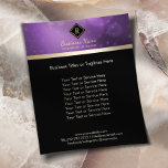 Prospectus 11,4 Cm X 14,2 Cm Logo initial Monogram Gold Modern Black & Purple<br><div class="desc">Monogram Gold initial Logo Moderne Brochures Black & Purple.</div>