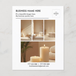 Prospectus 11,4 Cm X 14,2 Cm Logo Marketing Commercial de Photographie Minimali