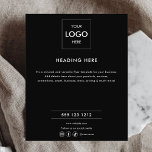 Prospectus 11,4 Cm X 14,2 Cm Logo Minimal Marketing Professionnel Noir<br><div class="desc">Circulaire d'affaires simple.</div>