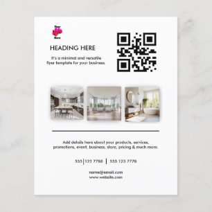 Prospectus 11,4 Cm X 14,2 Cm Logo Minimal Photo Entreprise Marketing