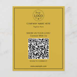 Prospectus 11,4 Cm X 14,2 Cm Logo Minimaliste et Code QR pour le Marketing des