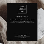 Prospectus 11,4 Cm X 14,2 Cm Logo minimum Black Business Marketing<br><div class="desc">Circulaire d'affaires simple.</div>