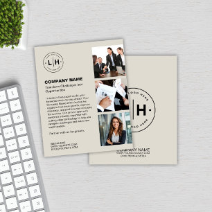 Prospectus 11,4 Cm X 14,2 Cm Logo personnalisé moderne