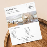 Prospectus 11,4 Cm X 14,2 Cm Logo photo minimaliste marketing d'entreprise<br><div class="desc">Circulaire d'affaires simple.</div>