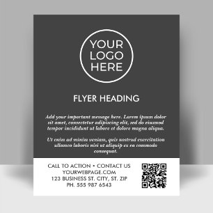 Prospectus 11,4 Cm X 14,2 Cm Logo professionnel Code QR Circulaire Modèle profe