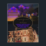 Prospectus 11,4 Cm X 14,2 Cm Lumières de Noël ou LED permanente extérieure<br><div class="desc">Christmas Lights deux Photos Installation Flyer. Installation modifiable de couleur LED extérieure de vacances ou permanente.</div>