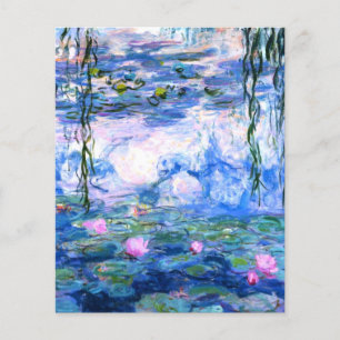 Prospectus 11,4 Cm X 14,2 Cm Lys d'eau rose Monet