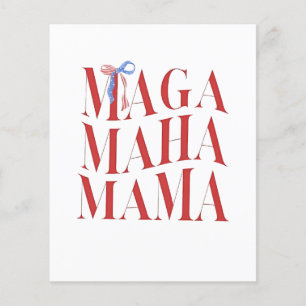 Prospectus 11,4 Cm X 14,2 Cm MAGA MAHA Mama Mère Fête Maman Faire de l'Amérique