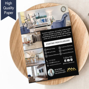 Prospectus 11,4 Cm X 14,2 Cm Magnifique Flyer Immobilier Juste Listé