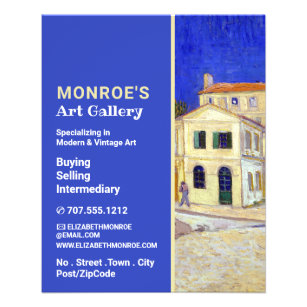 Prospectus 11,4 Cm X 14,2 Cm Maison Jaune De Van Gogh, Revendeur D'Art, Galerie