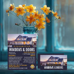 Prospectus 11,4 Cm X 14,2 Cm Maison Portrait, Fenêtre & Porte Fitter Company<br><div class="desc">Portrait Maison,  Fenêtre & Porte Abeille Société Publicité Flyer par The Carte de visite Store.</div>