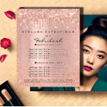 Prospectus 11,4 Cm X 14,2 Cm Makeup Beauty Salon Hair Rose Glitter Flyer Drips<br><div class="desc">florenceK luxury beauty salon collection</div>